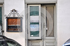 Closed shop on the town square in Wels, Austria, Europe photo