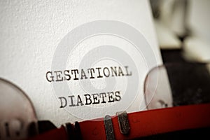 Gestational diabetes phrase photo