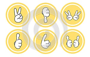 Gesture icon set