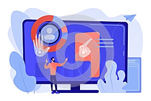 Gesture recognition concept vector illustration