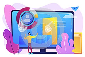 Gesture recognition concept vector illustration