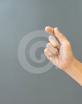 gesture rough hands and wrinkles elderly