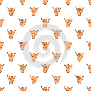 Gesture shaka pattern, cartoon style