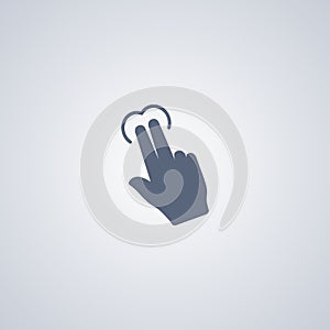 Gesture touching two fingers Click, vector best flat icon