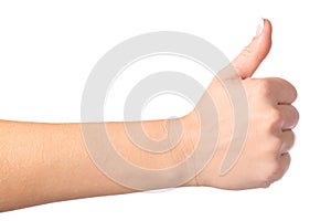 Gesturing hand OK isolated