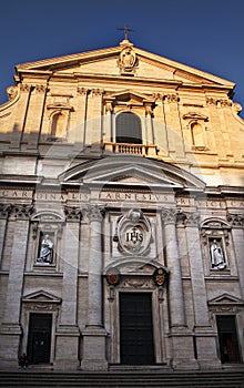 Gesu Jesuit Church Facade Rome Italy photo