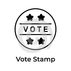 Get this amazing icon of vote stamp in modern style