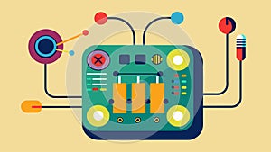 Get creative with circuitry and conductive paint to make a touchsensitive musical instrument.. Vector illustration.