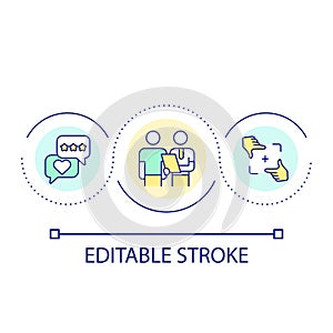Get customer feedback loop concept icon