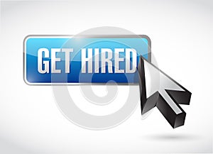 Get hired button illustration design