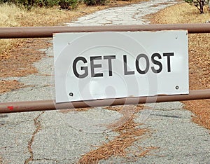 Get Lost Road Sign photo