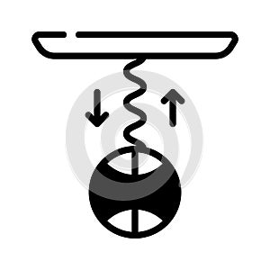 Get this modern glyph style icon of spring force