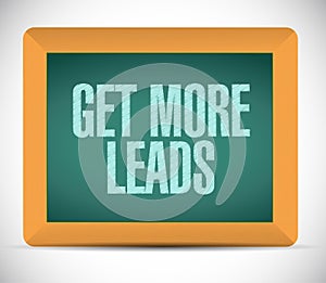 Get More Leads board sign illustration