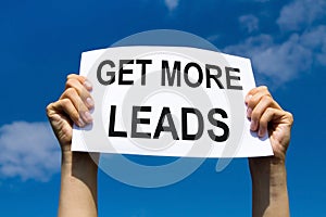 Get more leads, concept