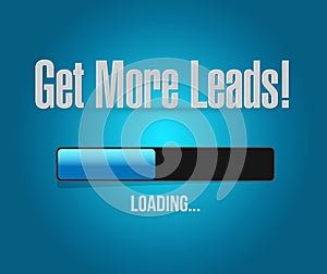 Get More Leads loading bar sign illustration