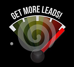 Get More Leads meter sign illustration