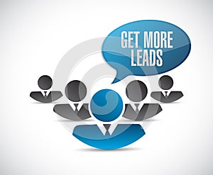 Get More Leads people business sign illustration