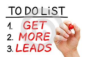 Get More Leads To Do List Concept