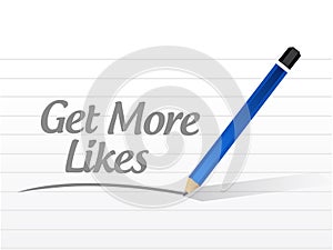 get more likes message sign