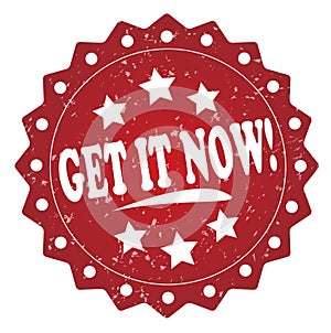 Get it now! grunge stamp
