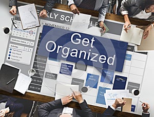 Get Organized Management Set Up Organization Plan Concept