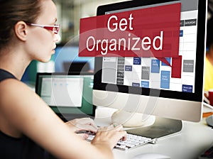 Get Organized Management Set Up Organization Plan Concept