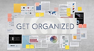 Get Organized Management Strategy Concept