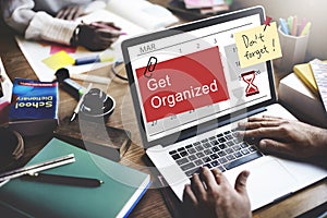 Get Organized Planner Calendar Management Concept