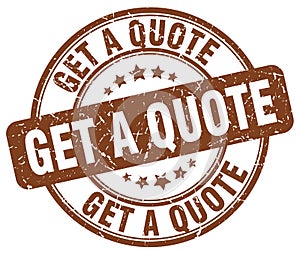 get a quote brown stamp