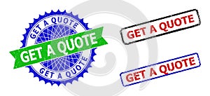 GET A QUOTE Rosette and Rectangle Bicolor Watermarks with Corroded Styles