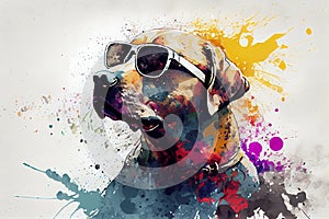 Cool Dog with Sunglasses Illustration - Perfect for Summer Vibes