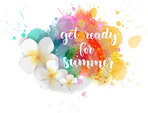 Get ready for summer watercolored blot photo