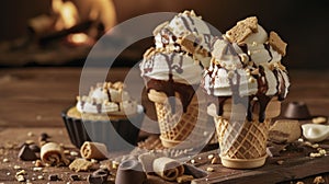 Get ready to dig into these smores cupcake cones baked to perfection and adorned with all the clic smores fixings. The