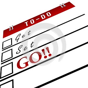 Get Set Go in To-Do List - Red