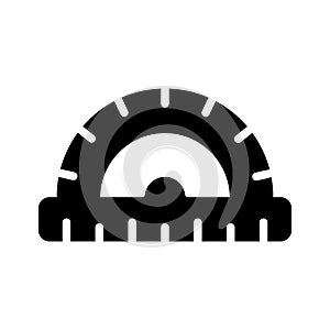 Get a sight of this glyph style icon of protractor