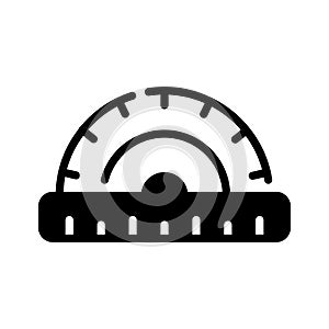Get a sight of this glyph style icon of protractor