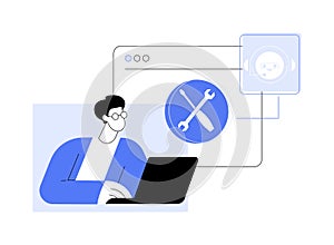 Get software support isolated cartoon vector illustrations.