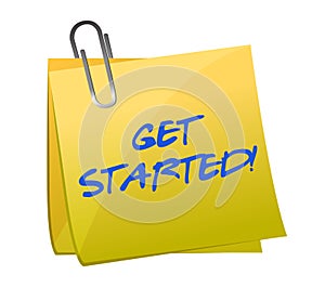 Get started post it