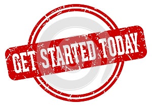 get started today stamp
