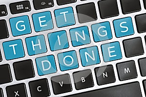 Get Things Done Words on Computer Keyboard