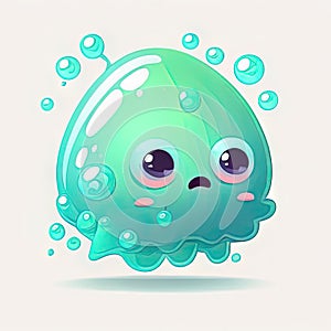 Get to know Cytoplasm, jelly-like substance that fills cell. cute children creature, AI generation photo