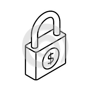 Get this visually appealing vector of financial security, ready to use icon of secure investment