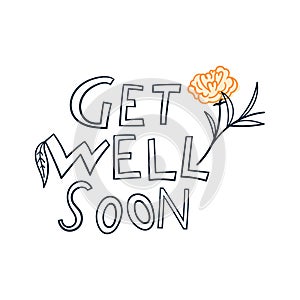 Get wel soon vector illustration