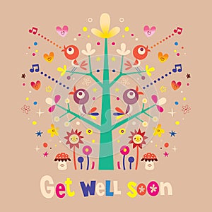 Get well soon greeting card