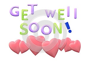 A get well soon greeting card with lots of love