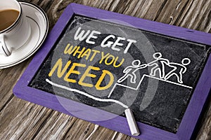 We get what you need concept