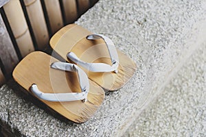 Geta or traditional Japanese footwear