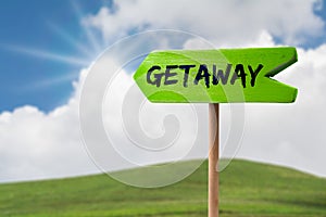 Getaway arrow sign