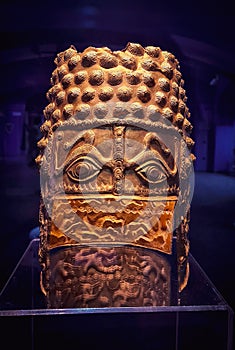 Getic princely helmet made of ancient gold, valuable object