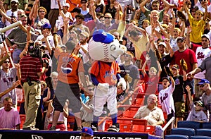 Getting the crowd going.